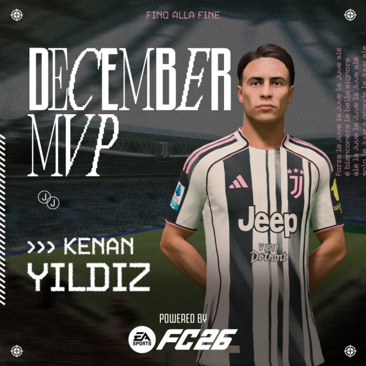 九游娱乐-6场2球2助攻！官方：20岁伊尔迪兹当选尤文图斯12月最佳球员